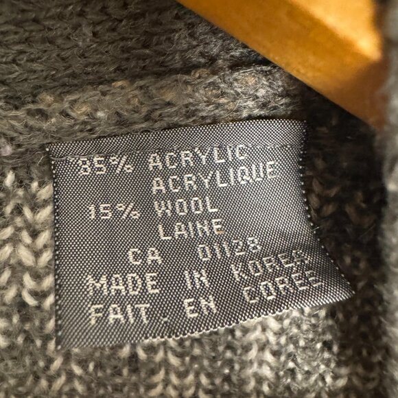 Vintage 90s Grandpa Cardigan in Earth Tone Neutrals | Geoffrey Hayes Wool Blend - Picture 5 of 7